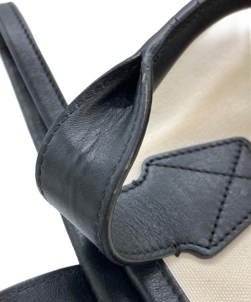 BALENCIAGA（バレンシアガ）BALENCIAGA (バレンシアガ) ジャンボ スモール トートバッグ ブラック×アイボリーの古着・服飾アイテム