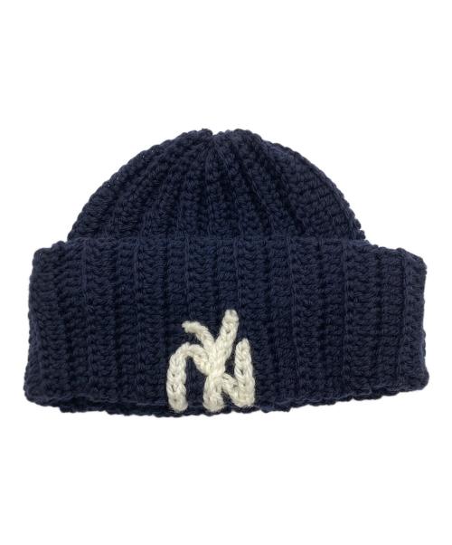 ANRI（アンリ）ANRI (アンリ) KNIT BEANIE/ニットビーニー ネイビーの古着・服飾アイテム