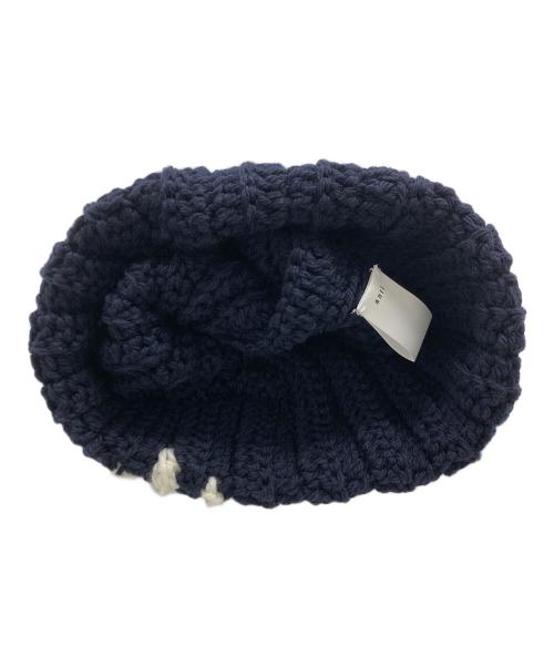 ANRI（アンリ）ANRI (アンリ) KNIT BEANIE/ニットビーニー ネイビーの古着・服飾アイテム