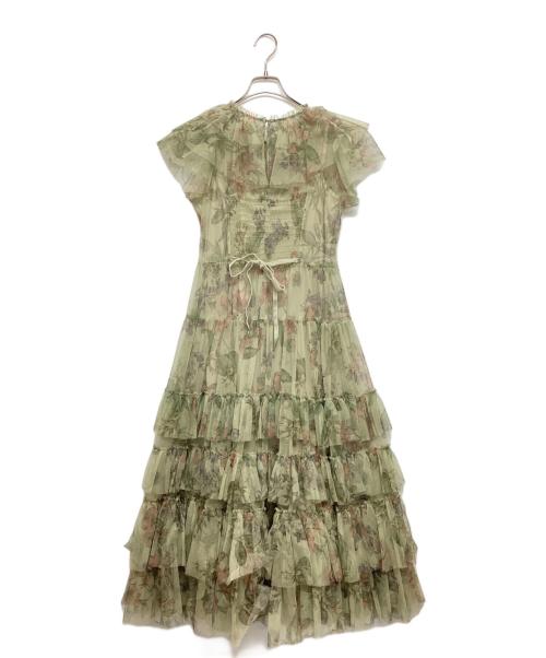 Lily Brown（リリーブラウン）Lily Brown (リリーブラウン) ボタニカルチュールティアードドレス ベージュ サイズ:SIZE 0の古着・服飾アイテム