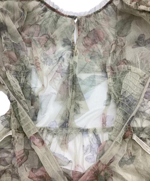 Lily Brown（リリーブラウン）Lily Brown (リリーブラウン) ボタニカルチュールティアードドレス ベージュ サイズ:SIZE 0の古着・服飾アイテム