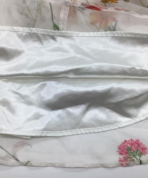 Snidel（スナイデル）Snidel (スナイデル) バックリボンシフォンワンピース ホワイト サイズ:SIZE 0の古着・服飾アイテム