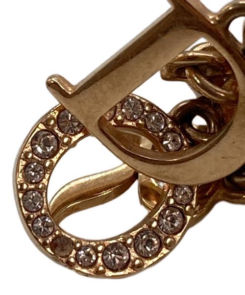 Dior（ディオール）Dior (ディオール) Tribales クリップイヤリング ピンク×ゴールドの古着・服飾アイテム