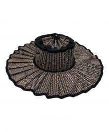 Lorna Murray（ローナマーレイ）の古着「カプリハット」｜ベージュ×ブラック