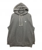 Acne studiosアクネ ストゥディオズ）の古着「ファイスパッチ オーバーサイズ フーディ プルオーバーパーカー」｜グレー