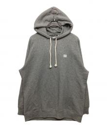 Acne studios（アクネ ストゥディオズ）の古着「ファイスパッチ オーバーサイズ フーディ プルオーバーパーカー」｜グレー