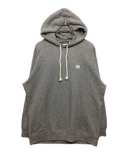 Acne studios（アクネ ストゥディオズ）Acne studios (アクネ ストゥディオズ) ファイスパッチ オーバーサイズ フーディ プルオーバーパーカー グレー サイズ:SIZE XSの古着・服飾アイテム