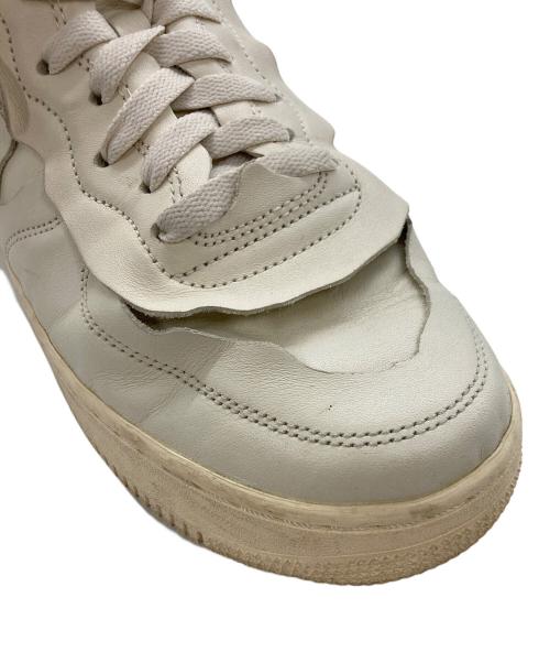 NIKE（ナイキ）NIKE (ナイキ) COMME des GARCONS HOMME PLUS (コムデギャルソンオムプリュス) AIR FORCE1 MID ホワイト サイズ:SIZE27cmの古着・服飾アイテム