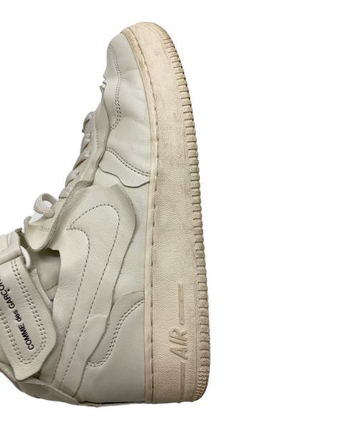 NIKE（ナイキ）NIKE (ナイキ) COMME des GARCONS HOMME PLUS (コムデギャルソンオムプリュス) AIR FORCE1 MID ホワイト サイズ:SIZE27cmの古着・服飾アイテム