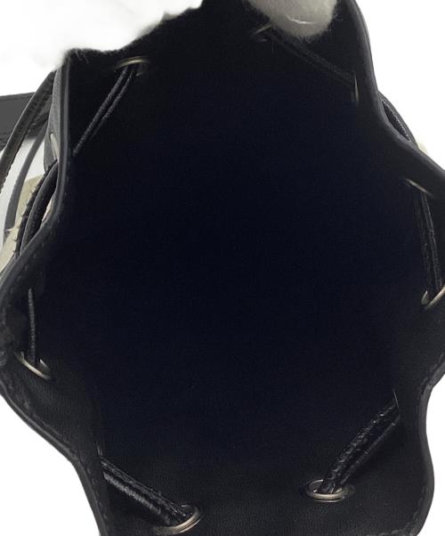 JIL SANDER（ジルサンダー）JIL SANDER (ジルサンダー) DRST ロゴ ポーチ/ドローストリングポーチ アイボリー×ブラック サイズ:実寸サイズをご参照下さい。の古着・服飾アイテム