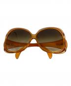 Christian Diorクリスチャン ディオール）の古着「ヴィンテージオーバルサングラス」｜オレンジ