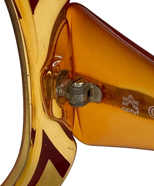 Christian Dior（クリスチャン ディオール）Christian Dior (クリスチャン ディオール) ヴィンテージオーバルサングラス オレンジの古着・服飾アイテム