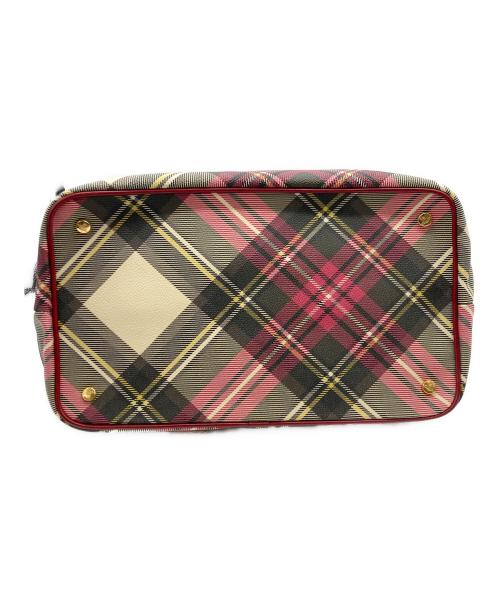 Vivienne Westwood（ヴィヴィアンウエストウッド）Vivienne Westwood (ヴィヴィアンウエストウッド) タータンチェックトートバッグ レッド サイズ:実寸サイズをご参照下さい。の古着・服飾アイテム