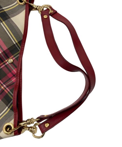 Vivienne Westwood（ヴィヴィアンウエストウッド）Vivienne Westwood (ヴィヴィアンウエストウッド) タータンチェックトートバッグ レッド サイズ:実寸サイズをご参照下さい。の古着・服飾アイテム