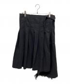 COMME des GARCONSコムデギャルソン）の古着「ウールラップスカート GP-S042」｜グレー