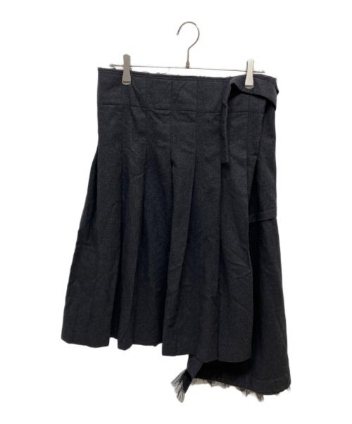 COMME des GARCONS（コムデギャルソン）COMME des GARCONS (コムデギャルソン) ウールラップスカート GP-S042 グレー サイズ:Mの古着・服飾アイテム
