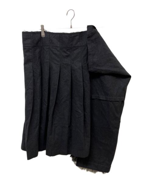 COMME des GARCONS（コムデギャルソン）COMME des GARCONS (コムデギャルソン) ウールラップスカート GP-S042 グレー サイズ:Mの古着・服飾アイテム