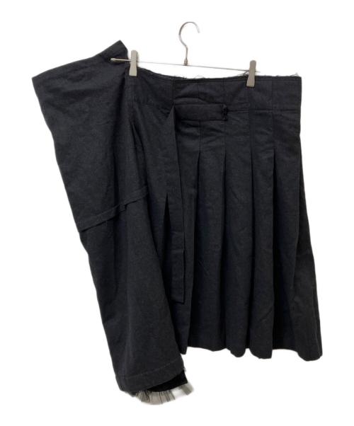 COMME des GARCONS（コムデギャルソン）COMME des GARCONS (コムデギャルソン) ウールラップスカート GP-S042 グレー サイズ:Mの古着・服飾アイテム