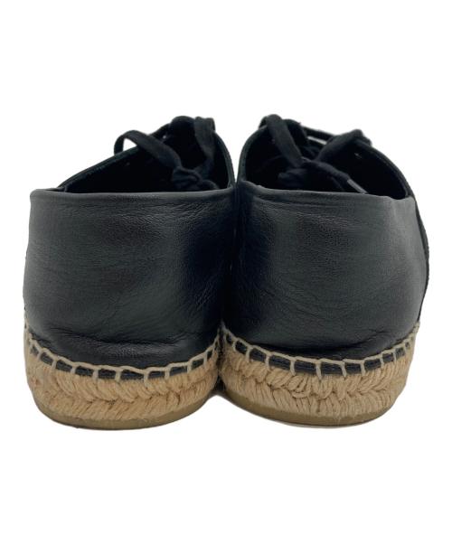 JIMMY CHOO（ジミーチュウ）JIMMY CHOO (ジミーチュウ) エスパドリーユ ブラック サイズ:SIZE 42の古着・服飾アイテム