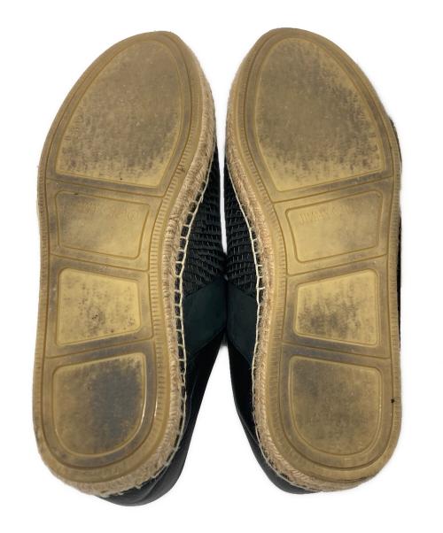 JIMMY CHOO（ジミーチュウ）JIMMY CHOO (ジミーチュウ) エスパドリーユ ブラック サイズ:SIZE 42の古着・服飾アイテム