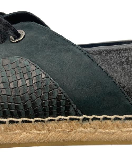 JIMMY CHOO（ジミーチュウ）JIMMY CHOO (ジミーチュウ) エスパドリーユ ブラック サイズ:SIZE 42の古着・服飾アイテム