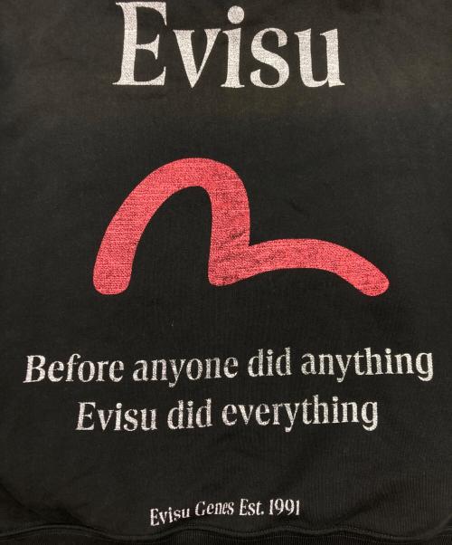 EVISU（エヴィス）EVISU (エヴィス) カモメとロゴプリントのボクシーパーカー グレー×ブラック サイズ:S 170/100Cの古着・服飾アイテム