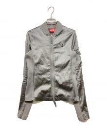 DIESEL（ディーゼル）の古着「サテンジップアップブルゾン」｜グレー