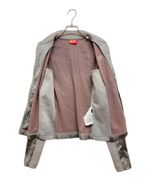 DIESEL（ディーゼル）DIESEL (ディーゼル) サテンジップアップブルゾン グレー サイズ:SIZE 40の古着・服飾アイテム