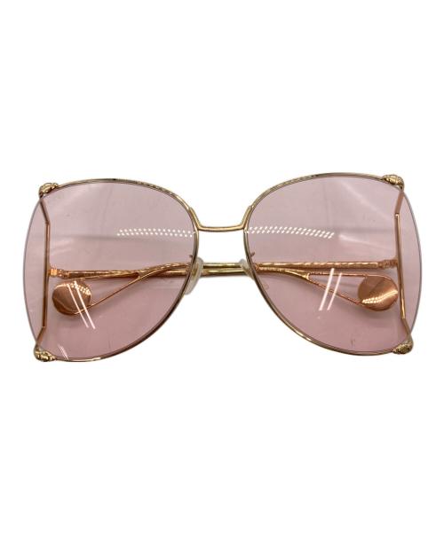 GUCCI（グッチ）GUCCI (グッチ) オーバルフレーム サングラス ゴールド サイズ:63▢18-135の古着・服飾アイテム