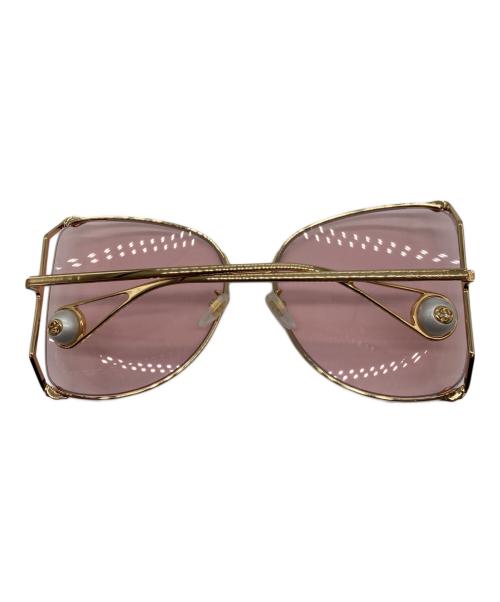 GUCCI（グッチ）GUCCI (グッチ) オーバルフレーム サングラス ゴールド サイズ:63▢18-135の古着・服飾アイテム