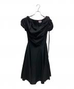 Vivienne Westwood RED LABELヴィヴィアンウエストウッドレッドレーベル）の古着「ギャザーデザインブラウスワンピース」｜ブラック