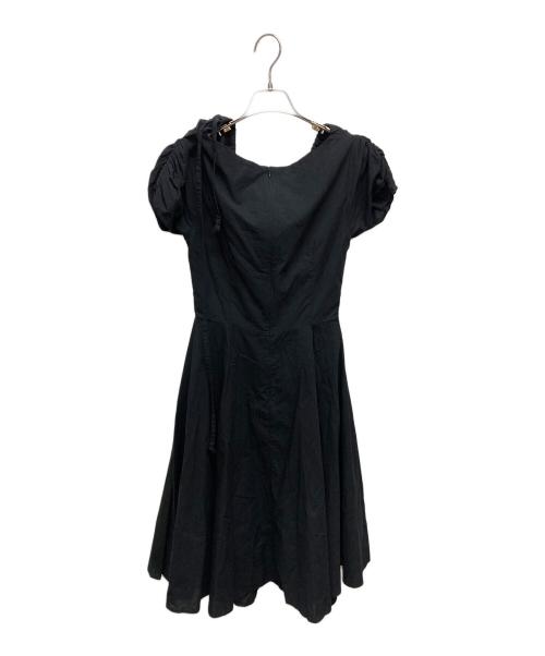 Vivienne Westwood RED LABEL（ヴィヴィアンウエストウッドレッドレーベル）Vivienne Westwood RED LABEL (ヴィヴィアンウエストウッドレッドレーベル) ギャザーデザインブラウスワンピース ブラック サイズ:SIZE3の古着・服飾アイテム