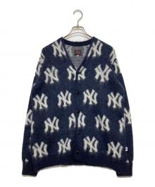 Needles×BEAMS BOY×MLB（ニードルズ×ビームスボーイ×エムエルビー）の古着「モヘヤニットカーディガン」｜ネイビー