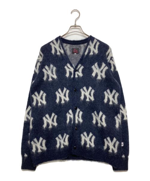 Needles（ニードルズ）Needles (ニードルズ) BEAMS BOY (ビームスボーイ) MLB (エムエルビー) モヘヤニットカーディガン ネイビー サイズ:SIZE XSの古着・服飾アイテム