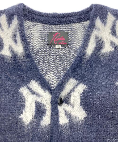 Needles（ニードルズ）Needles (ニードルズ) BEAMS BOY (ビームスボーイ) MLB (エムエルビー) モヘヤニットカーディガン ネイビー サイズ:SIZE XSの古着・服飾アイテム