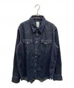 VISVIMビズビム）の古着「SOCIAL SCULPTURE SHIRT MUD OVERDYE(ソーシャルスカルプチャーシャツマッドオーバーダイ)」｜インディゴ