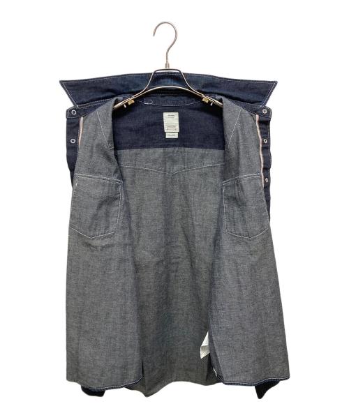 VISVIM（ビズビム）VISVIM (ビズビム) SOCIAL SCULPTURE SHIRT MUD OVERDYE(ソーシャルスカルプチャーシャツマッドオーバーダイ) インディゴ サイズ:SIZE34の古着・服飾アイテム