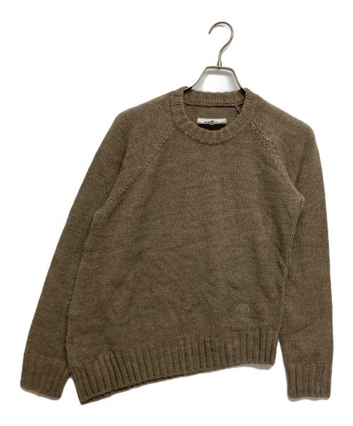 MM6 Maison Margiela（エムエムシックスメゾンマルジェラ）MM6 Maison Margiela (エムエムシックスメゾンマルジェラ) ラグランスリーブ プルオーバー アシンメトリーニット S32GP0206 S17451 ブラウン サイズ:SIZE Sの古着・服飾アイテム