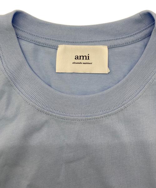AMI Alexandre Mattiussi（アミアレクサンドルマテュッシ）AMI Alexandre Mattiussi (アミアレクサンドルマテュッシ) ハート刺繍Tシャツ ブルー サイズ:SIZE　M 未使用品の古着・服飾アイテム