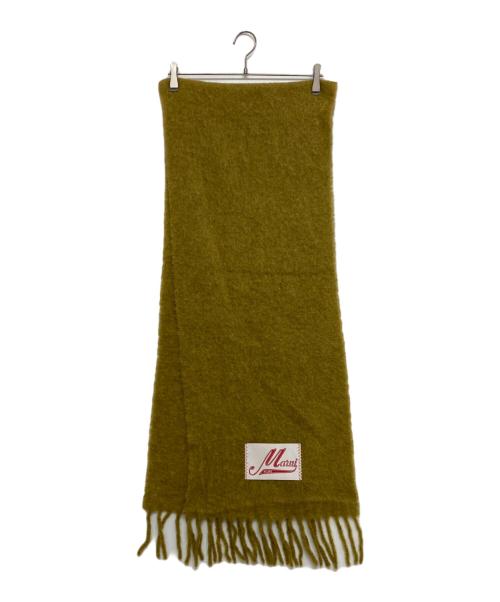 MARNI（マルニ）MARNI (マルニ) ブラッシュドアルパカナイロンロゴマフラー　UTW918 イエロー サイズ:実寸参照 未使用品の古着・服飾アイテム