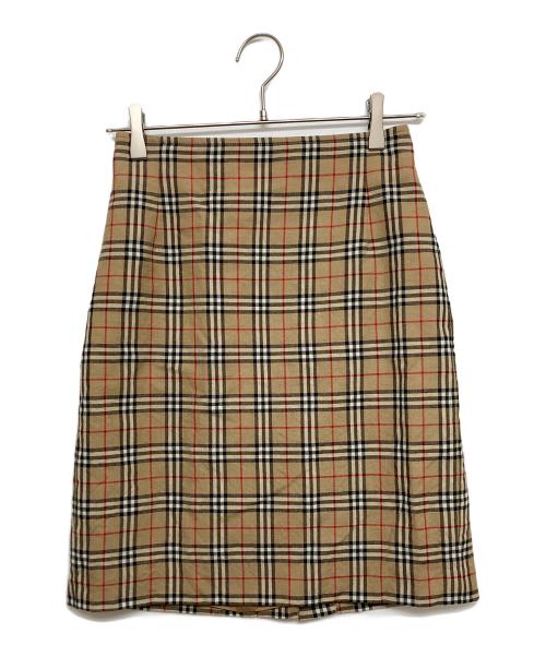 Burberry's（バーバリー）Burberry's (バーバリー) ノバチェックスカート ブラウン サイズ:実寸サイズをご参照下さい。の古着・服飾アイテム