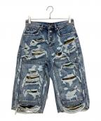 THUG CLUBサグ クラブ）の古着「HELL CAMO DENIM SHORTS/ヘルカモデニムショーツ」｜インディゴ