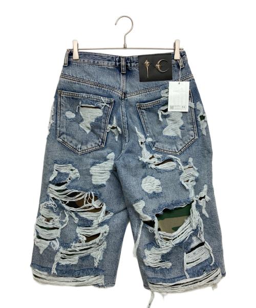 THUG CLUB（サグ クラブ）THUG CLUB (サグ クラブ) HELL CAMO DENIM SHORTS/ヘルカモデニムショーツ インディゴ サイズ:SIZE 1の古着・服飾アイテム