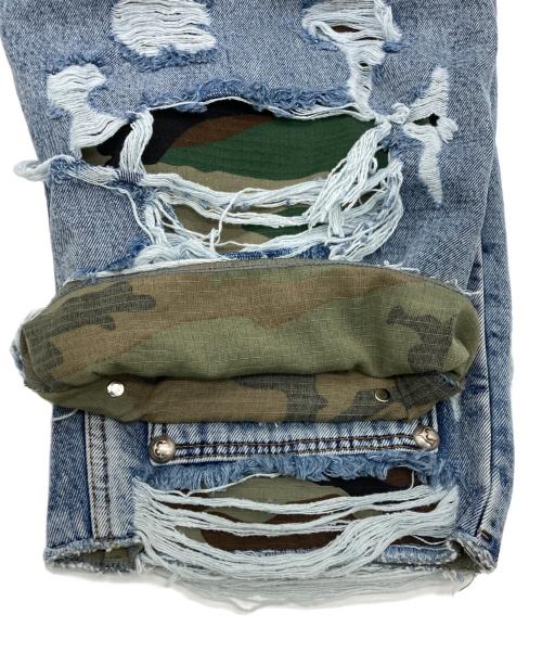 THUG CLUB（サグ クラブ）THUG CLUB (サグ クラブ) HELL CAMO DENIM SHORTS/ヘルカモデニムショーツ インディゴ サイズ:SIZE 1の古着・服飾アイテム