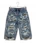 THUG CLUB（サグ クラブ）の古着「HELL CAMO DENIM SHORTS/ヘルカモデニムショーツ」｜インディゴ
