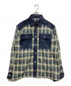 BREATHブレス）の古着「NEW RICH CHECK SHIRT」｜カーキ×ネイビー