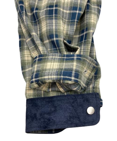 BREATH（ブレス）BREATH (ブレス) NEW RICH CHECK SHIRT カーキ×ネイビー サイズ:SIZE Sの古着・服飾アイテム