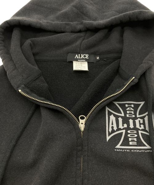 ALICE Hollywood（アリス ハリウッド）ALICE Hollywood (アリス ハリウッド) ジップパーカー ブラック サイズ:SIZE Sの古着・服飾アイテム