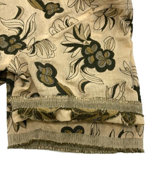 YOKE（ヨーク）YOKE (ヨーク) FLOWER CUT JACQUARD SIDE SLIT OPEN COLLAR SHIRTS S/S イエロー サイズ:SIZE Mの古着・服飾アイテム