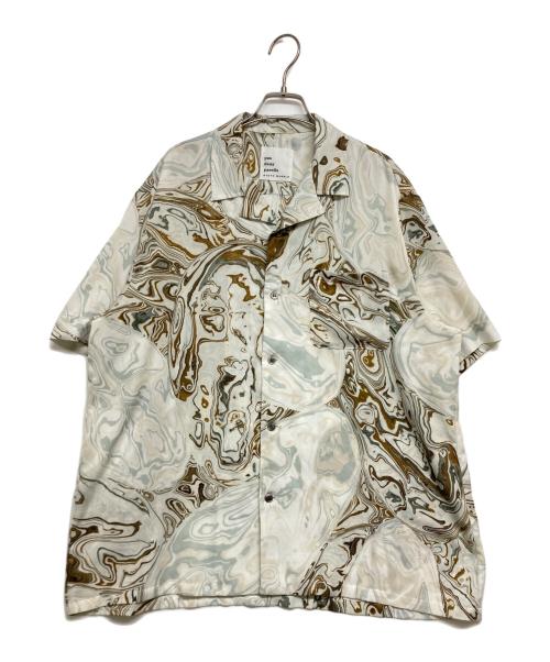 PAS DEUX PAREILS（パドゥパレイユ）PAS DEUX PAREILS (パドゥパレイユ) WHITE MARBLE オープンカラーシャツ アイボリー サイズ:SIZE 3の古着・服飾アイテム